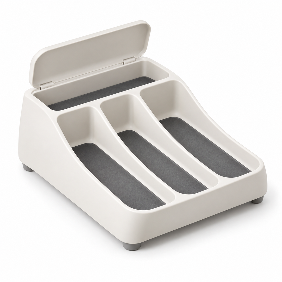 Three-Channel Entryway Valet Tray