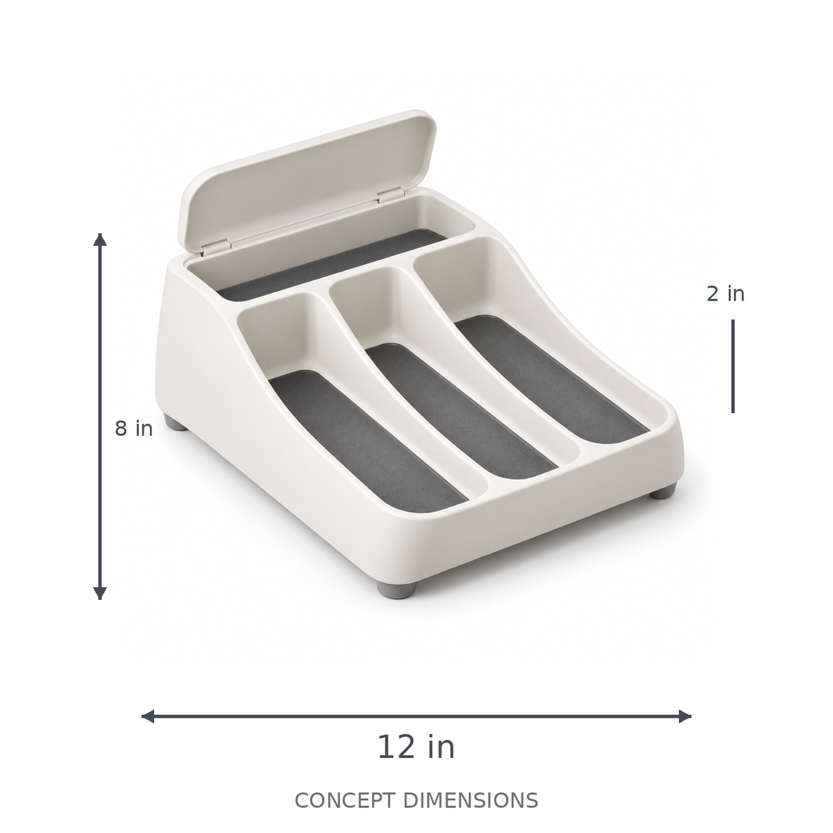 Three-Channel Entryway Valet Tray