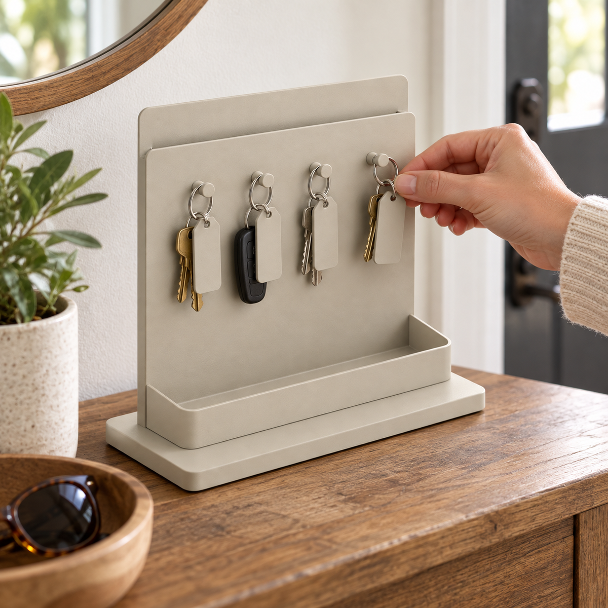 Key and Mail Reset Rail